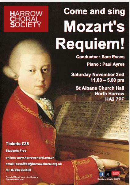 Come and sing Mozart's Requiem!